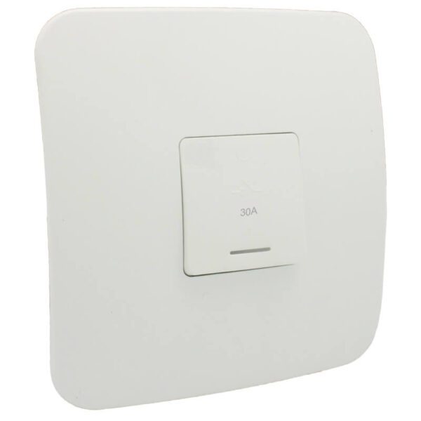 VETi 1 - 30A Double Pole Isolator - White Complete