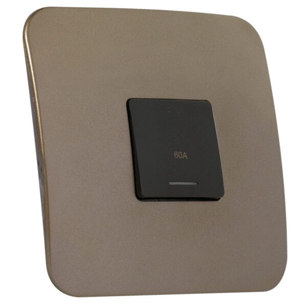 VETi 1 - 60A Triple Pole Isolator Complete with Cover - Black + Bronze Complete