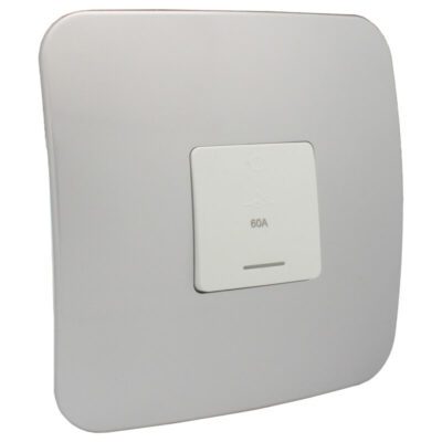 VETi 1 - 60A Triple Pole Isolator - White + Silver Complete