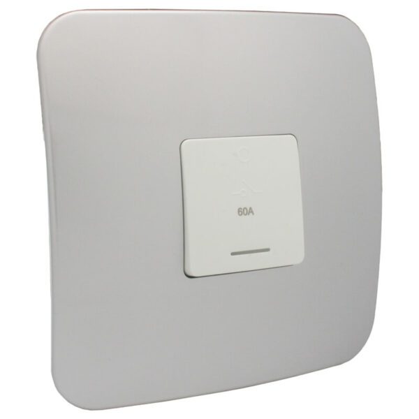 VETi 1 - 60A Triple Pole Isolator - White + Silver Complete