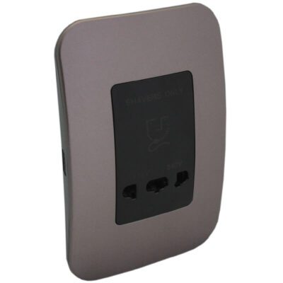 VETi 1 - Shaver Wall Socket - Black + Bronze Complete
