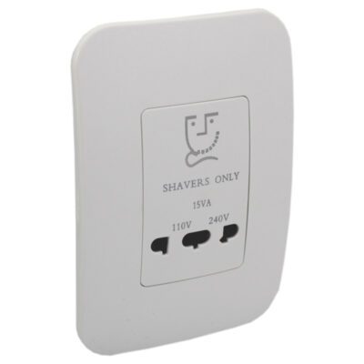 VETi 1 - Shaver Wall Socket - White Complete
