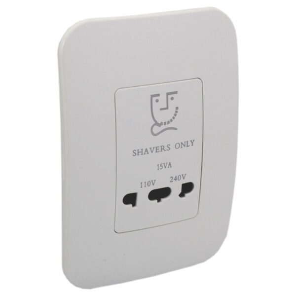 VETi 1 - Shaver Wall Socket - White Complete