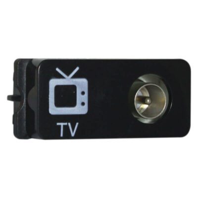 VETi 1 - TV Socket Outlet Black - Modular