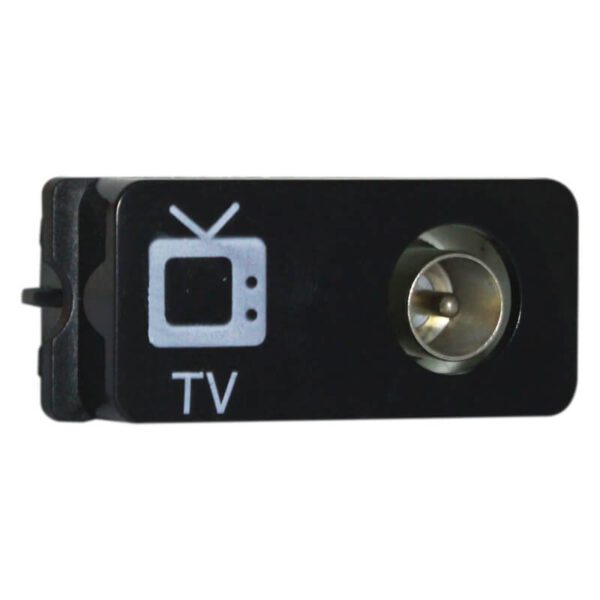 VETi 1 - TV Socket Outlet Black - Modular