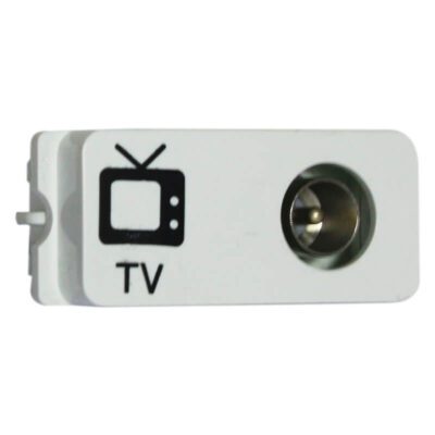 VETi 1 - TV Socket Outlet White - Modular