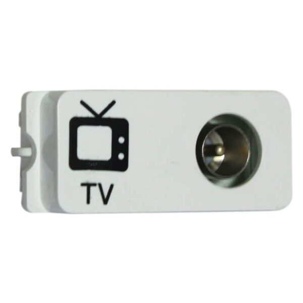 VETi 1 - TV Socket Outlet White - Modular