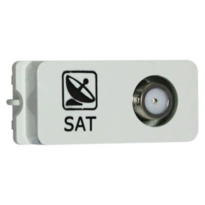VETi 1 - Satellite Socket Outlet White - Modular