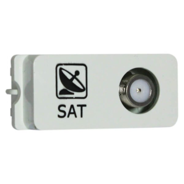 VETi 1 - Satellite Socket Outlet White - Modular