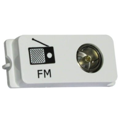 VETi 1 - FM Socket Outlet White - Modular