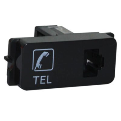 VETi 1 - Telephone Socket Outlet Black - Modular