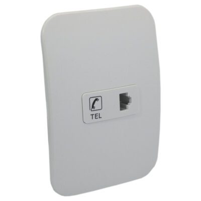 VETi 1 - Telephone Socket Outlet - White Complete