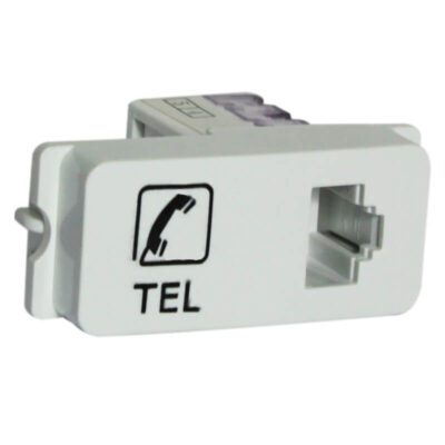 VETi 1 - Telephone Socket Outlet White - Modular