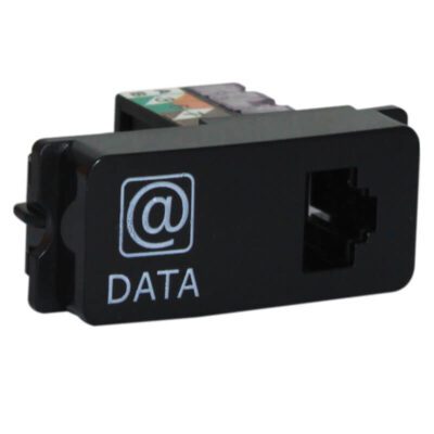 VETi 1 - Data Socket Outlet Black - Modular