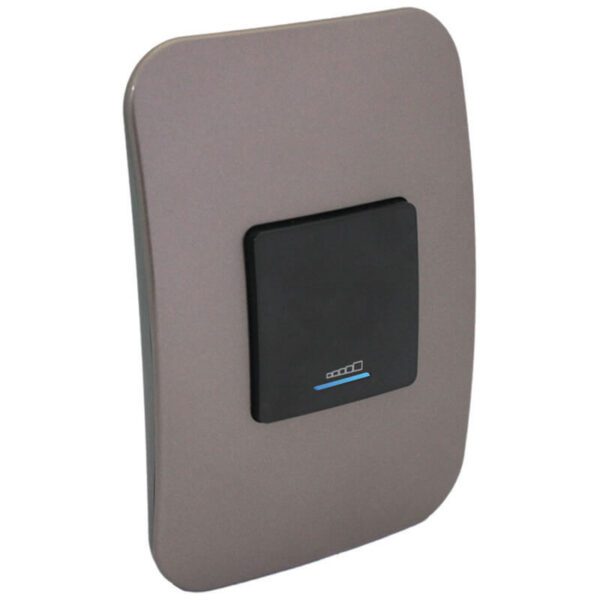 VETi 1 - 400W Push Button Dimmer with Indicator - Black + Bronze Complete