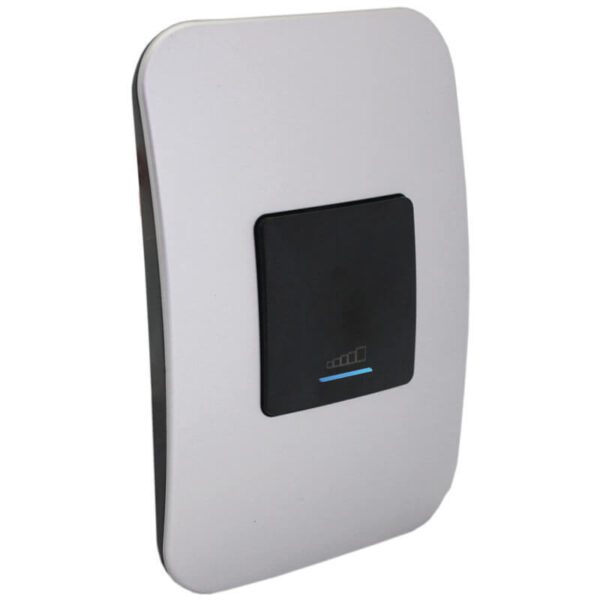 VETi 1 - 400W Push Button Dimmer with Indicator - Black + Silver Complete