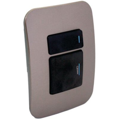 VETi 1 - 2-Way Universal Push Button Dimmer with Locator Switch - Black + Bronze Complete