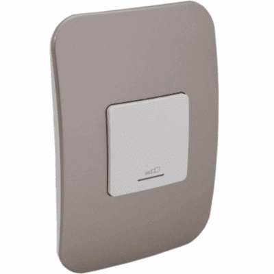 VETi 1 - 400W Push Button Dimmer with Indicator - White + Champagne Complete