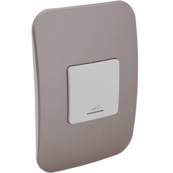 VETi 1 - 400W Push Button Dimmer with Indicator - White + Champagne Complete