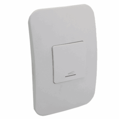 VETi 1 - 400W Push Button Dimmer with Indicator - White Complete