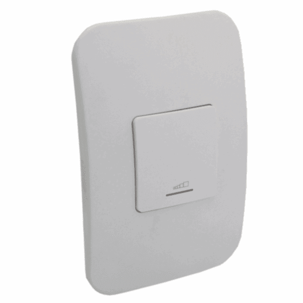 VETi 1 - 400W Push Button Dimmer with Indicator - White Complete
