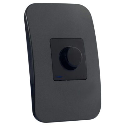 VETi 1 - Rotary Dimmer with Locator - Black + Gun Metal Complete