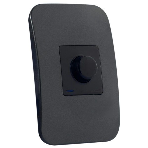 VETi 1 - Rotary Dimmer with Locator - Black + Gun Metal Complete