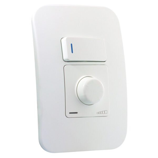 VETi 1 - Rotary Dimmer with Locator Switch - White Complete