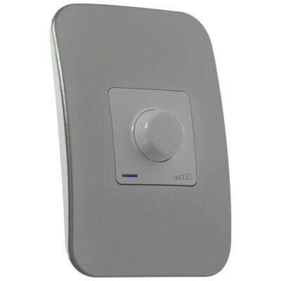 VETi 1 - Rotary Dimmer with Locator - White + Silver Complete
