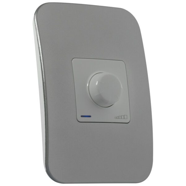 VETi 1 - Rotary Dimmer with Locator - White + Silver Complete