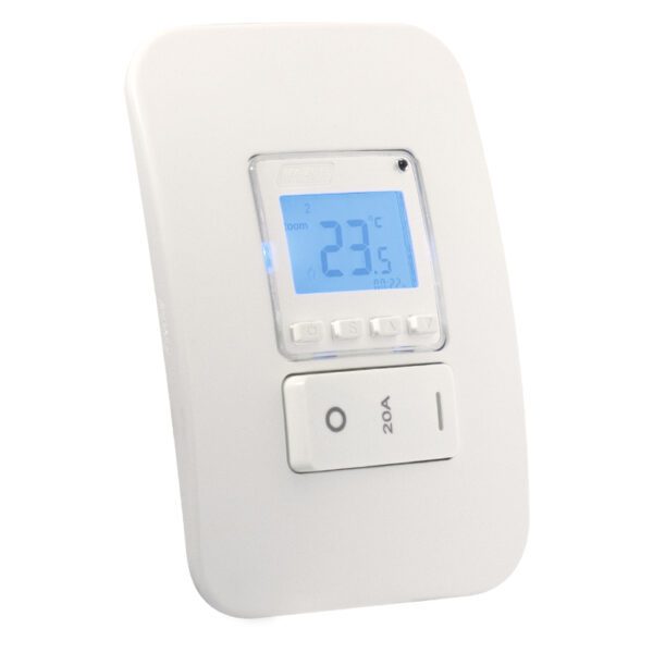 Veti 1 - Digital Thermostat with Isolator Switch - White Complete