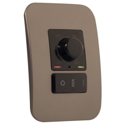 Veti 1 - Rotary Thermostat with Isolator Switch - Black + Bronze Complete