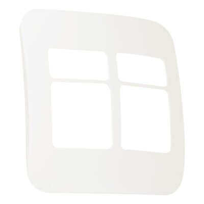 VETi 1 - Four Module Cover Plate White Trim (2 Single, 2 Double) - White Modular