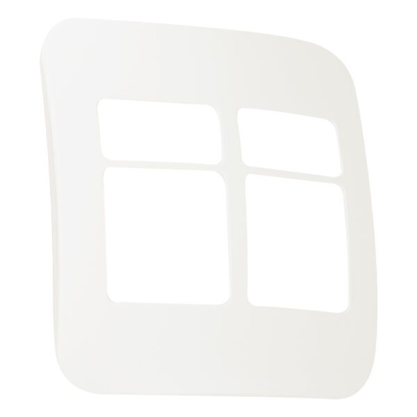 VETi 1 - Four Module Cover Plate White Trim (2 Single, 2 Double) - White Modular