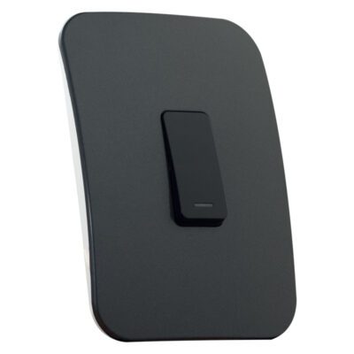 VETi 1 - One Lever One-Way Black Switch - Black + Gun Metal Complete
