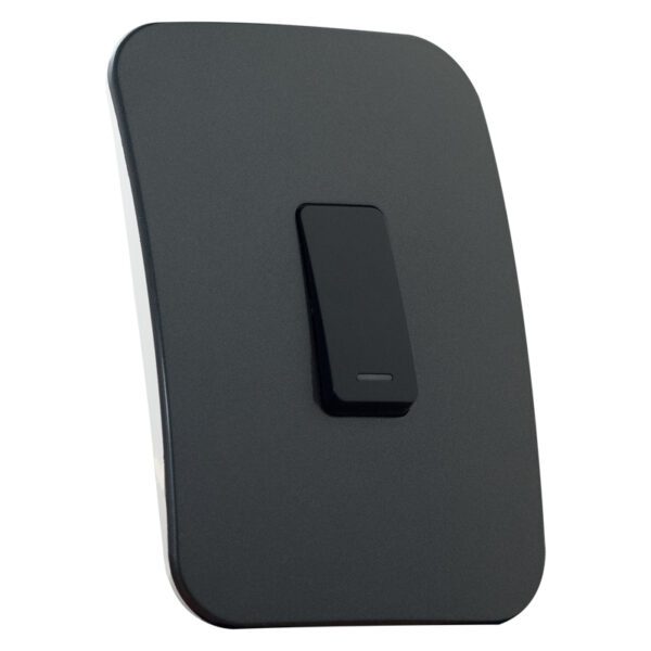 VETi 1 - One Lever One-Way Black Switch - Black + Gun Metal Complete