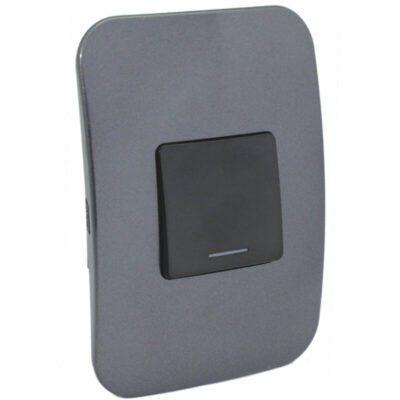 VETi 1 - One Lever One-Way Black Switch - Black + Gun Metal Complete