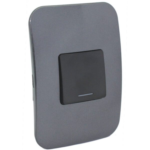 VETi 1 - One Lever One-Way Black Switch - Black + Gun Metal Complete