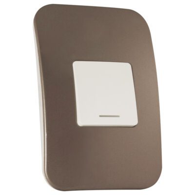 VETi 1 - One Lever One-Way White Switch - White + Bronze Complete