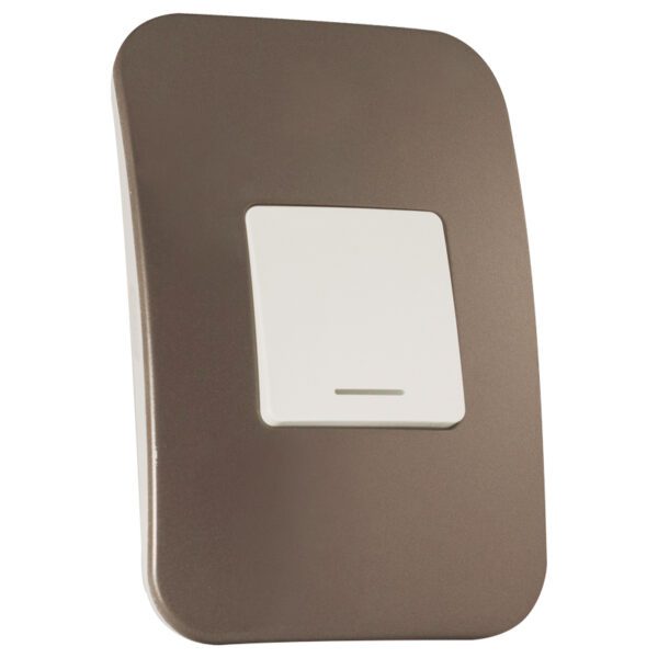 VETi 1 - One Lever One-Way White Switch - White + Bronze Complete