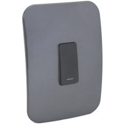 VETi 1 - One Lever Two-Way Black Switch - Black + Gun Metal Complete