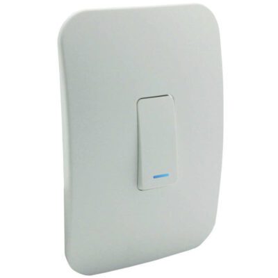 VETi 1 - One Lever One-Way White Switch with Locator - White Complete