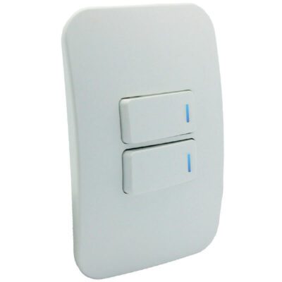 VETi 1 - Two Lever One-Way Switch Horizontal with Locator - White Complete