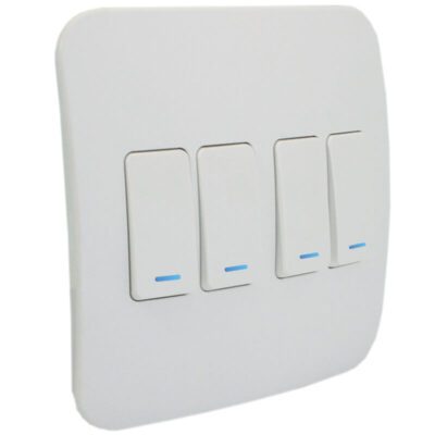 VETi 1 - Four Lever One-Way Switch with Locator - White Complete