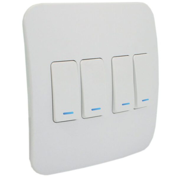 VETi 1 - Four Lever One-Way Switch with Locator - White Complete