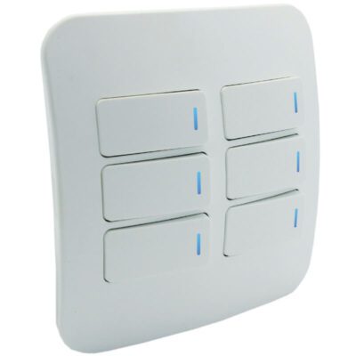 VETi 1 - Six Lever One-Way Switch with Locator - White Complete