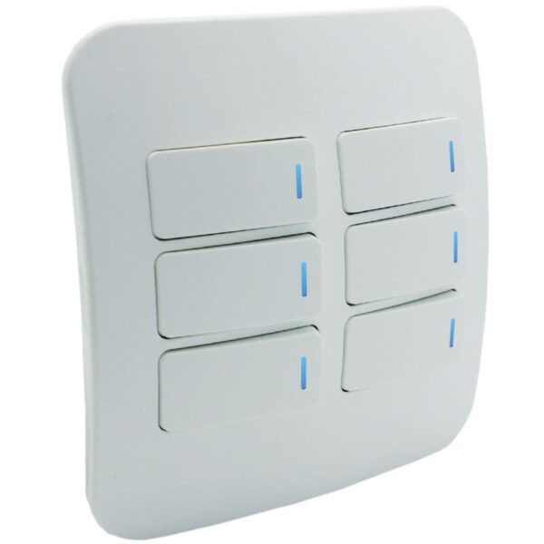 VETi 1 - Six Lever One-Way Switch with Locator - White Complete