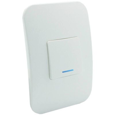 VETi 1 - One Lever One-Way White Switch with Locator - White Complete