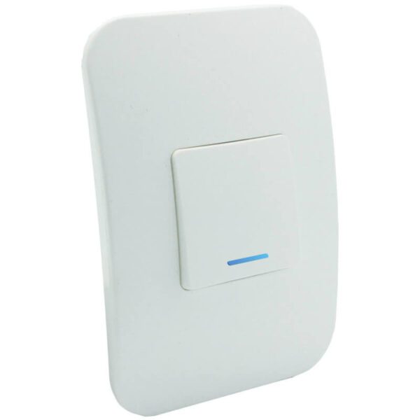 VETi 1 - One Lever One-Way White Switch with Locator - White Complete