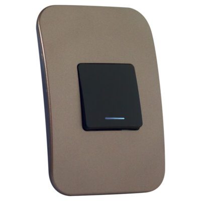 VETi 1 - One Lever One-Way Black Switch with Locator - Black + Bronze Complete